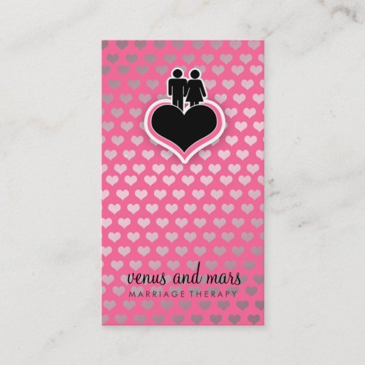 Customizable 311 Marriage Therapist Pink Business Cards