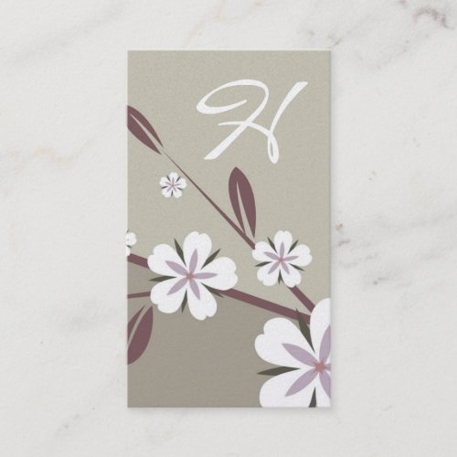 311-Metallic Platinum Blossom Beauty | Green Business Cards
