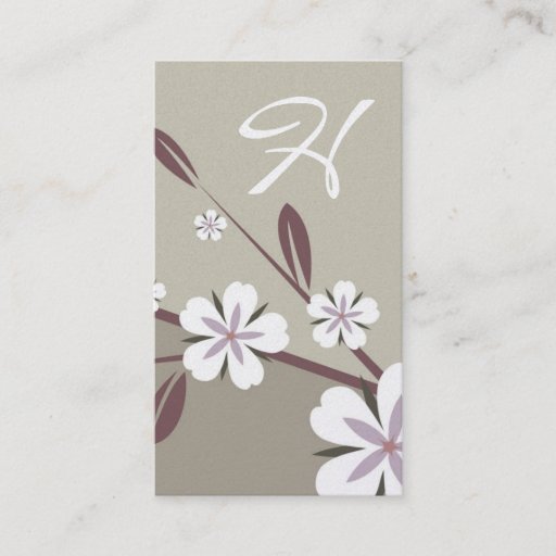 Customizable 311-Metallic Platinum Blossom Beauty | Green Business Cards
