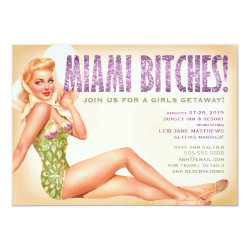 311 Miami Retro Pinup Girl Card