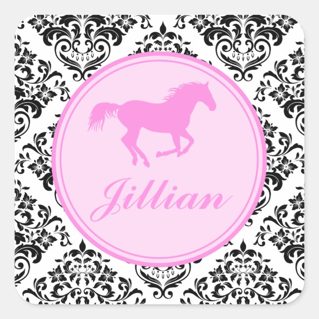 311 Miss Priss Horse Square Sticker (Front)