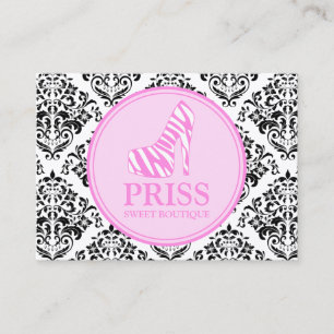 311 Miss Priss Zebra Heel Business Card
