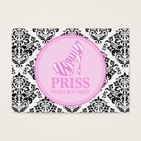 311 Miss Priss Zebra Heel Business Card