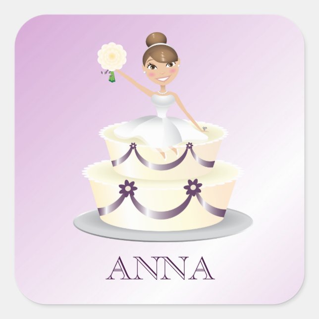 311 "Miss Wright" Brunette | Eggplant Sticker (Front)