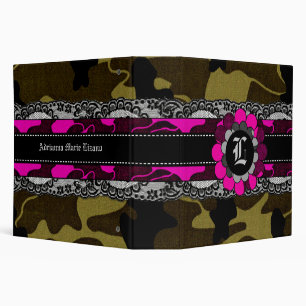 311-Monogram Camo & Flower Binder