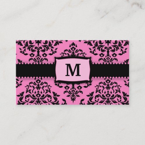 311 Monogram Icing on the Cake 2 Pink Liquorice Business Cards