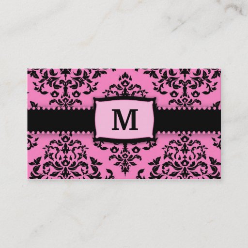 Customizable 311 Monogram Icing on the Cake 2 Pink Liquorice Business Cards