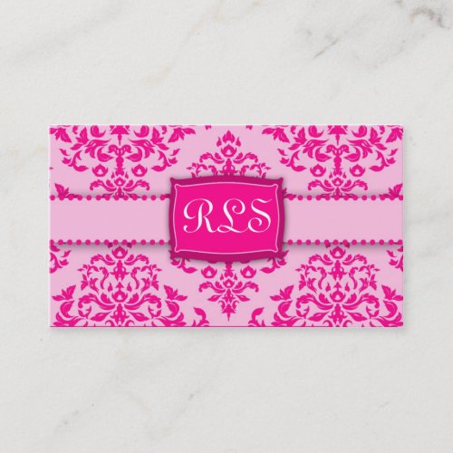 311-Monogram Icing on the Cake - Pink Business Cards