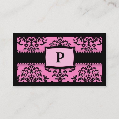 311-MonogramIcing on the Cake - 2 Pink Liquorice Business Card Templates