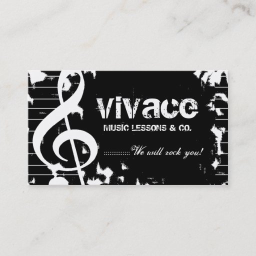Customizable 311-MUSICAL MAESTRO - GRUNGE BUSINESS CARDS