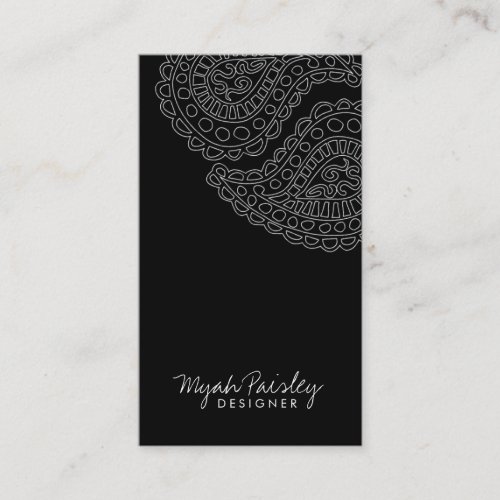 311 Myah Paisley Black Business Card