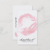 311 Oh Just Kiss it! Soft Peachy Pink Kisses Business Card (Front/Back)