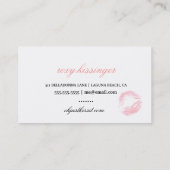 311 Oh Just Kiss it! Soft Peachy Pink Kisses Business Card (Back)