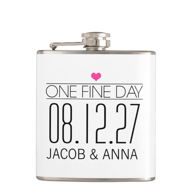 311 One Fine Day Wedding Flask (Front)