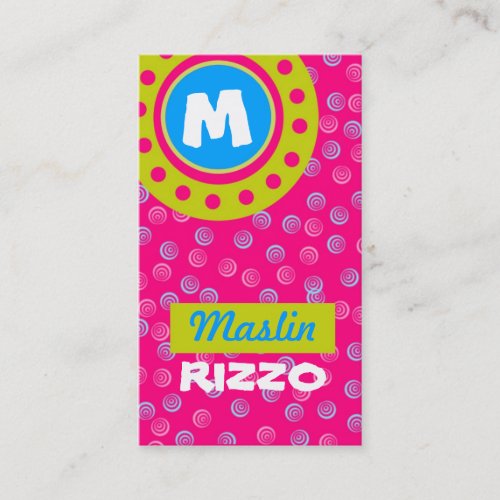 311-OODLES OF FUN MONOGRAM BUSINESS CARD TEMPLATES