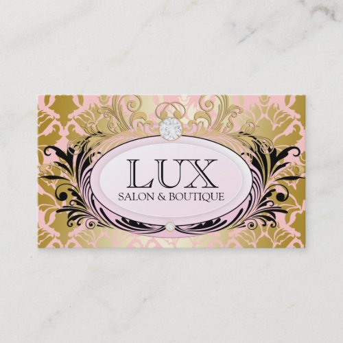 311 Opulent Gold Pink Business Card