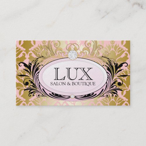 311 Opulent Gold Pink Premium Pearl Paper Business Card