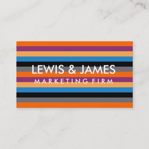 Customizable 311 Orange Stripe Business Card Template
