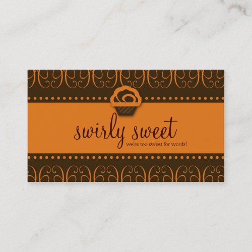 311-Orange Swirly Sweet Business Card