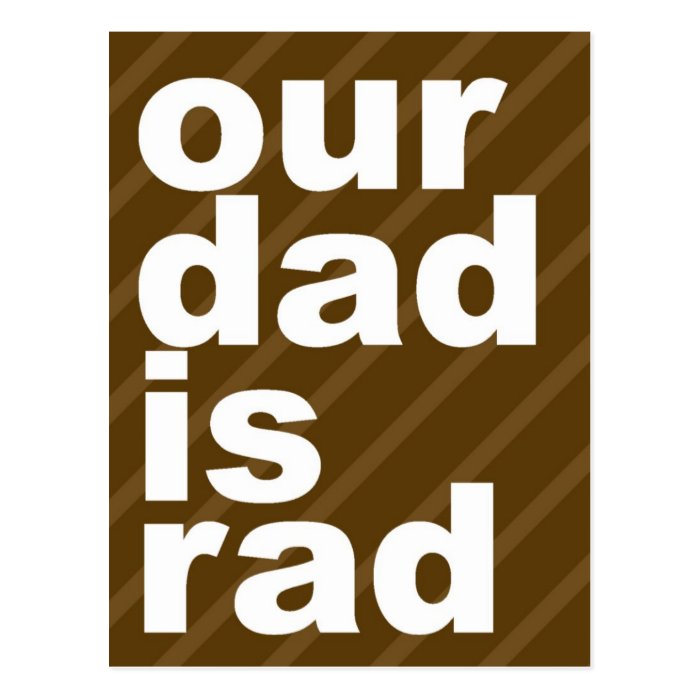 311 OUR DAD IS RAD INVITATION POSTCARDS