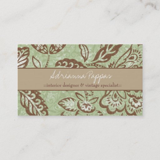 Customizable 311 PEA FLORAL VINTAGE BUSINESS CARD TEMPLATES
