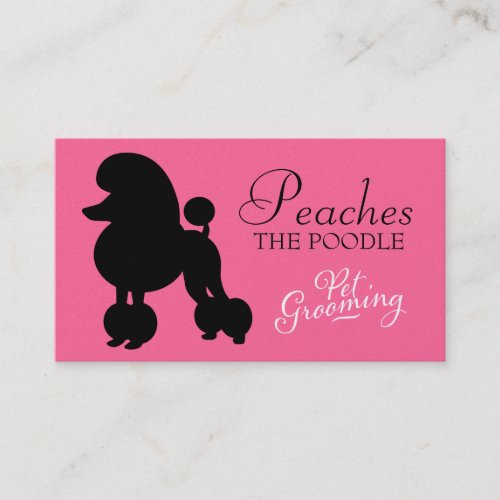 311 Peaches the Poodle Pet Grooming Business Card