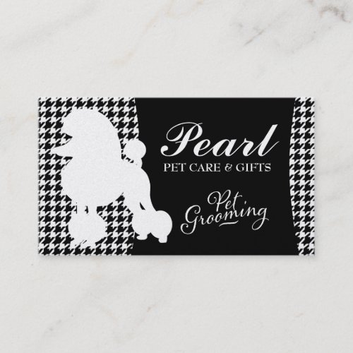 311 Pearl the Poodle Pet Grooming Business Card Templates