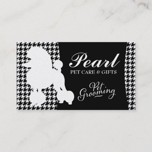 Customizable 311 Pearl the Poodle Pet Grooming Business Card Templates