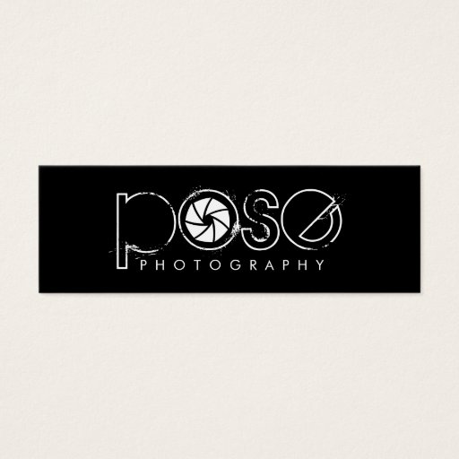Customizable 311-PHOTOGRAPHER POSE SKINNY CARD BUSINESS CARD