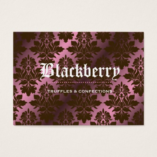 311-Pink Blackberry "Pure" Chocolate Damask Business Card