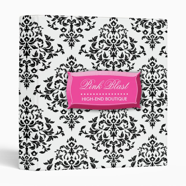 311-Pink Blast Damask Binder (Front/Spine)