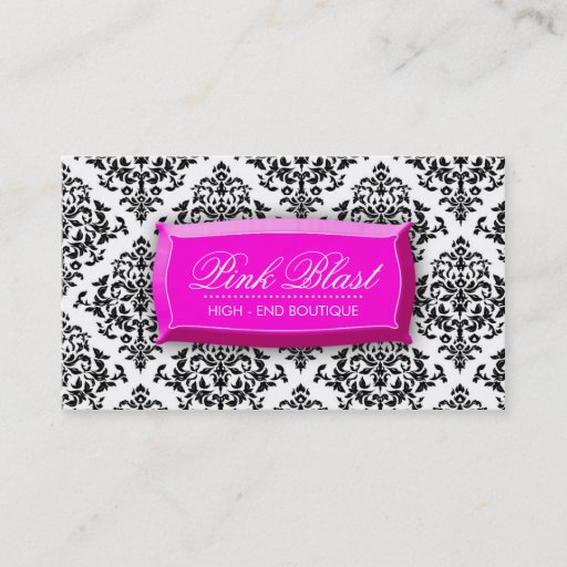 Customizable 311 Pink Blast Damask Flashy Pink Business Cards