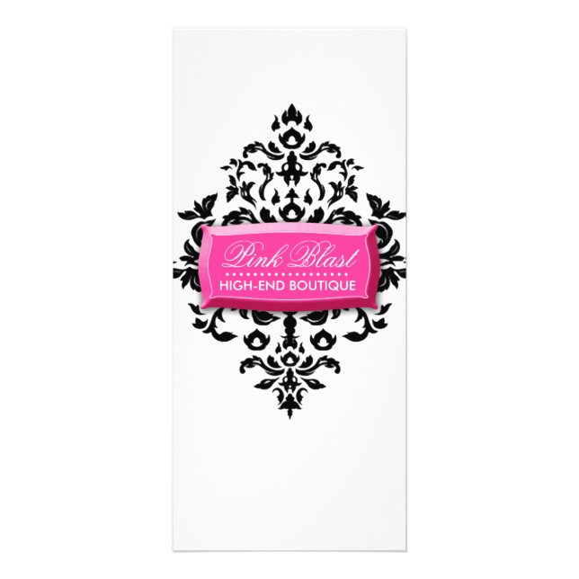 311 Pink Blast Damask Rack Card (Front)