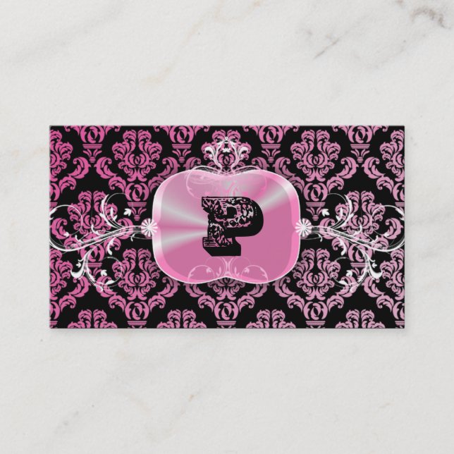 311-Pink Decadence | Noir Business Card (Front)