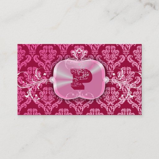 Customizable 311-Pink Decadence | Pink Rouge Business Card Templates