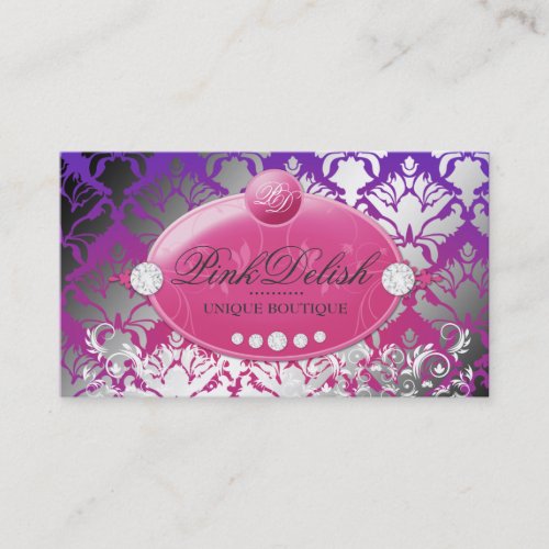 311-Pink Delish Monogram | Purple Radiance Business Card Templates