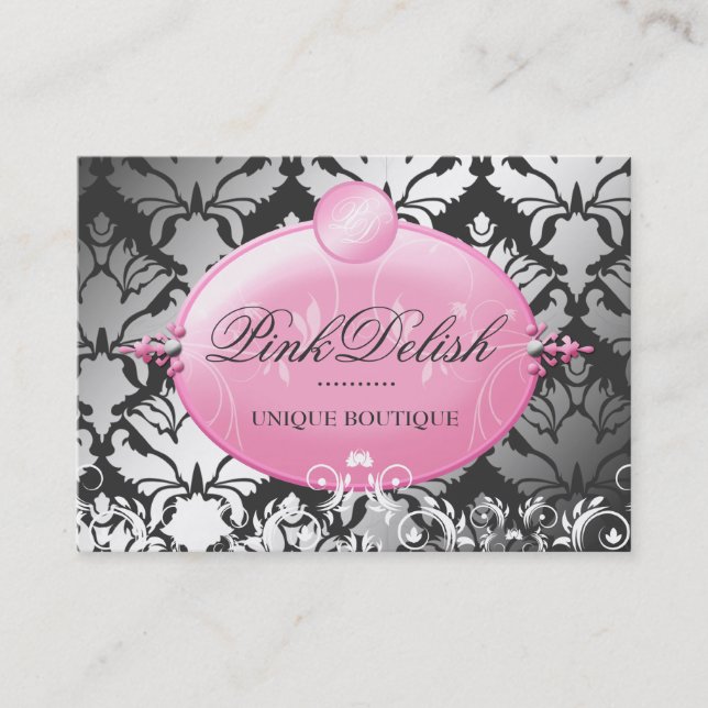 311 Pink Delish Version 2 | Charcoal 3.5 x 2.5 Business Card (Front)