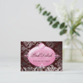 311 Pink Delish Version 2 Chocolate 3.5 x 2.5 Business Card (Standing Front)