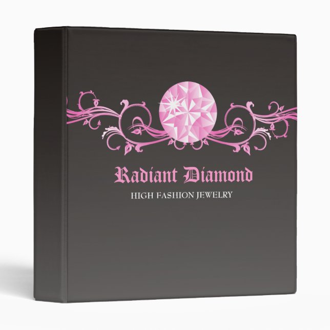 311-Pink Diamond Radiance 3 Ring Binder (Front/Spine)