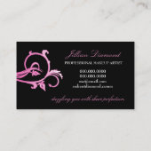 311 Pink Diamond Radiance Black Business Card (Back)