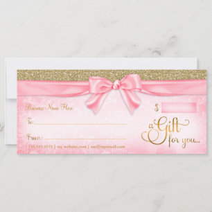 311 Pink Faux Glitter Gift Certificate