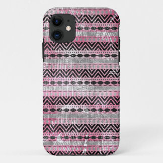 311 Pink Gray Black Aztec Texture iPhone 11 Case