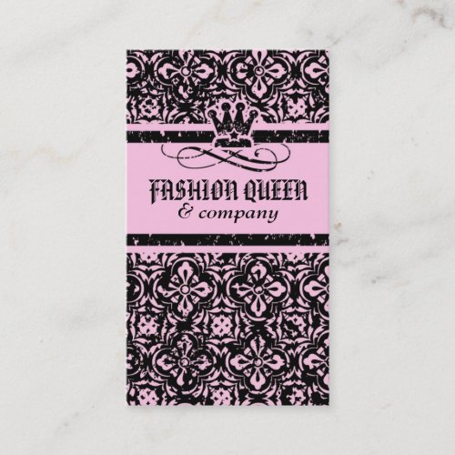 311 PINK GRUNGE QUEEN BUSINESS CARD TEMPLATE