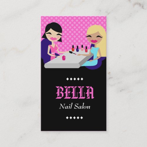 311-PINK NAIL SALON BUSINESS CARD TEMPLATE