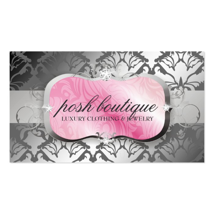 311 Pink Plater & Damask Shimmer Storm Business Cards