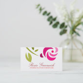 311 PINK ROSE EXTROIDINAIRE BUSINESS CARD (Standing Front)