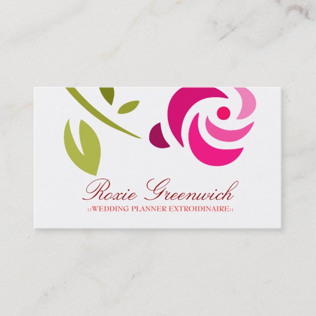 311 PINK ROSE EXTROIDINAIRE BUSINESS CARD (Front)