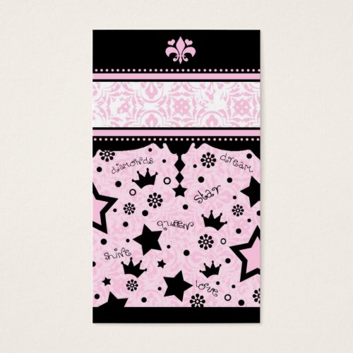 311 PINK STAR NAME CARD BUSINESS CARDS