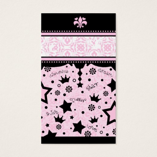 Customizable 311 PINK STAR NAME CARD BUSINESS CARDS