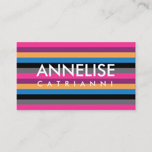 311 Pink Stripe Business Card Templates